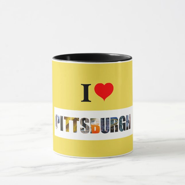 Caneca Eu Amo Pittsburgh (Centro)