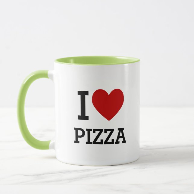 Caneca Eu Amo Pizza – Presente Divertido para Aman (Esquerda)
