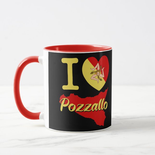 Caneca Eu Amo Pozzallo Mug (Esquerda)