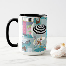 Caneca Eu Amo Primaveras De Palma, Retro Resort 15 oz. Co