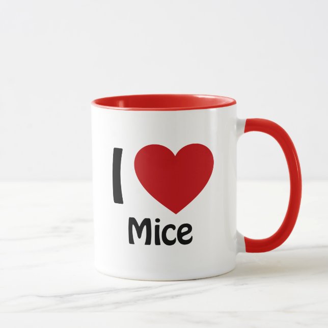 Caneca Eu amo ratos (Direita)
