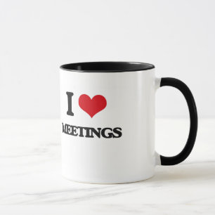 Caneca Eu amo reuniões