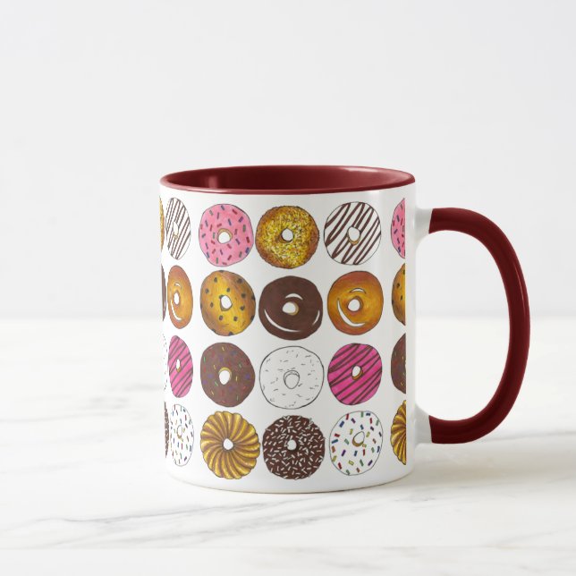 Caneca Eu Amo Rosquinhas Dúzias Dúnozes Comida Café da Ma (Direita)