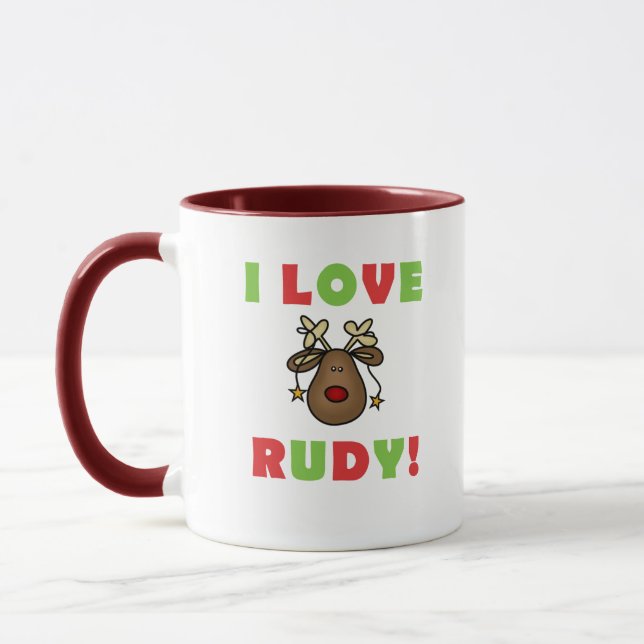 Caneca Eu Amo Rudy Reindeer (Esquerda)