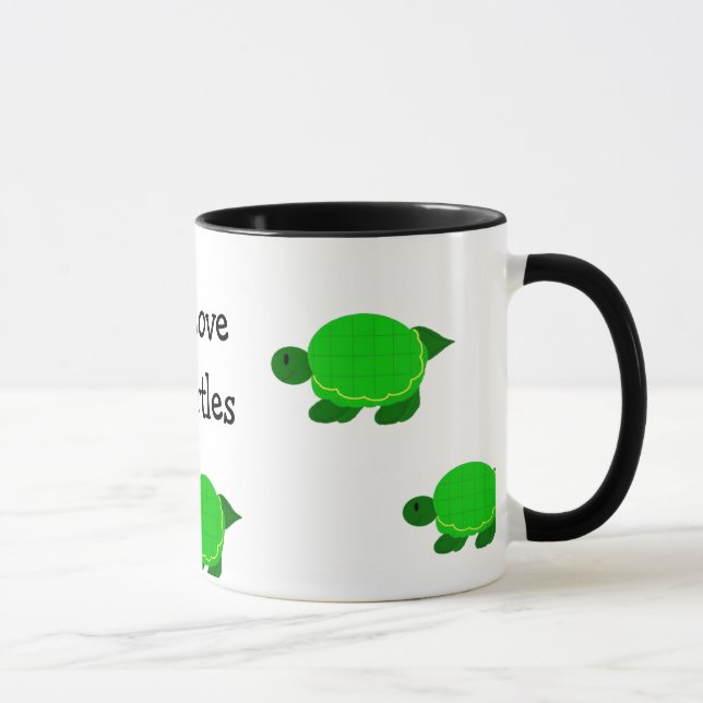 Caneca Eu Amo Tartarugas (Direita)