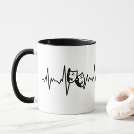 Caneca Eu Amo Teatro - Drama Faz Batimentos Cardíacos
