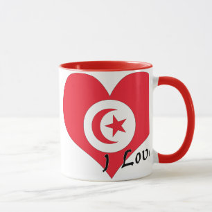 Caneca Eu amo Tunísia
