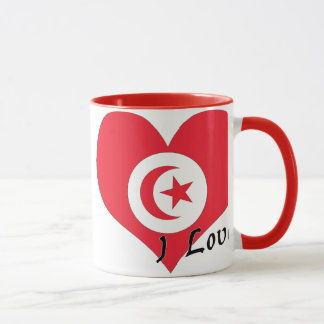 Caneca Eu amo Tunísia