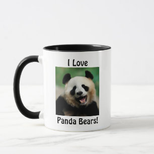 Caneca Eu Amo Ursos de Panda