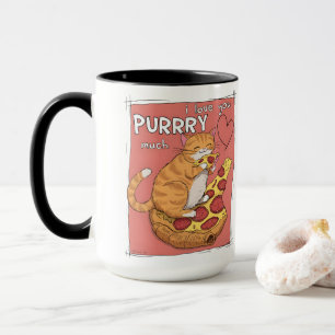 Caneca Eu Amo Você Muito Gatinho Presente Divertido para 