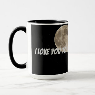 Caneca Eu amo você personalizado até a Lua e de volta