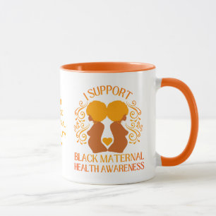 Caneca Eu apoio a SENSIBILIZAÇÃO PARA A SAÚDE DE MATERNO