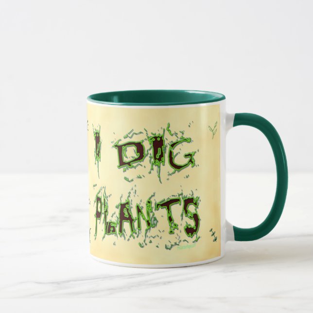 Caneca Eu Canto Plantas Malditas Gardener Dizendo Coffee  (Direita)