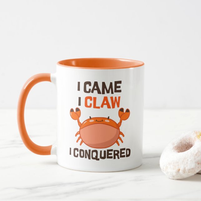 Caneca Eu Cheguei A Chorar Eu Conquistei Caranguejo Kawai (Com Donut)