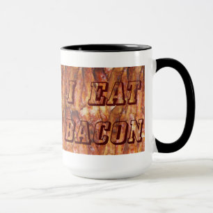 Caneca Eu Comi Texto Bacon com Fundo