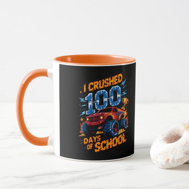 Caneca Eu completei 100 dias de escola (Com Donut)