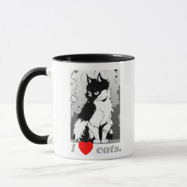 Caneca Eu coração gato