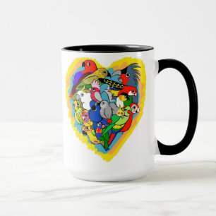 Caneca Eu coração repito mecanicamente desenhos animado