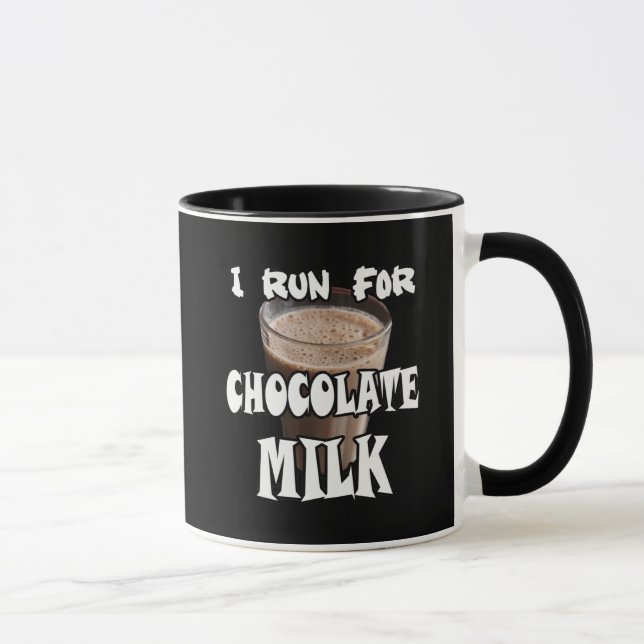 Caneca Eu Corro por Chocolate ao Leite Correndo (Direita)