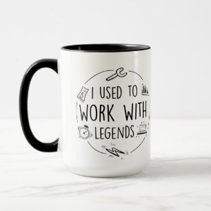 Caneca Eu costumava trabalhar com lenda, aposentadoria