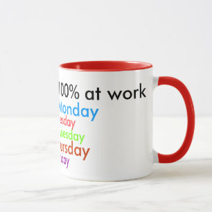 Caneca Eu dou sempre 100% no trabalho!