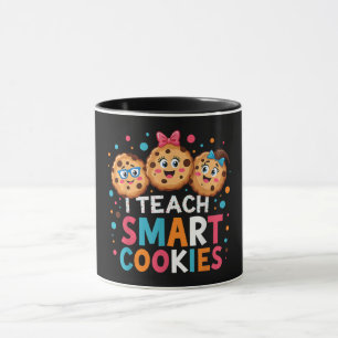 Caneca Eu Ensino Cookies Inteligentes Professor de Volta