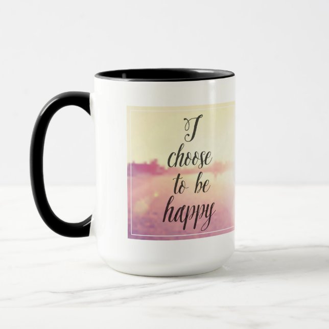Caneca Eu escolho estar feliz (Esquerda)