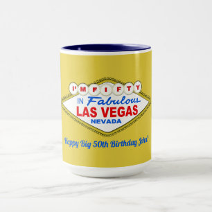 Caneca Eu Estou CINQUENTA em LAS VEGAS