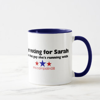 Caneca Eu estou votando para Sarah
