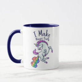 Caneca Eu Faço Pum Pum Mágico Arco-Íris Unicórnio