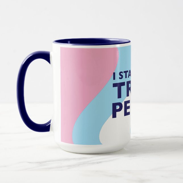 Caneca Eu Fico Com Pessoas Trans (Esquerda)