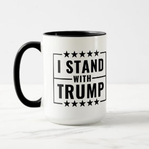 Caneca Eu fico com Trump Quote Patriótico