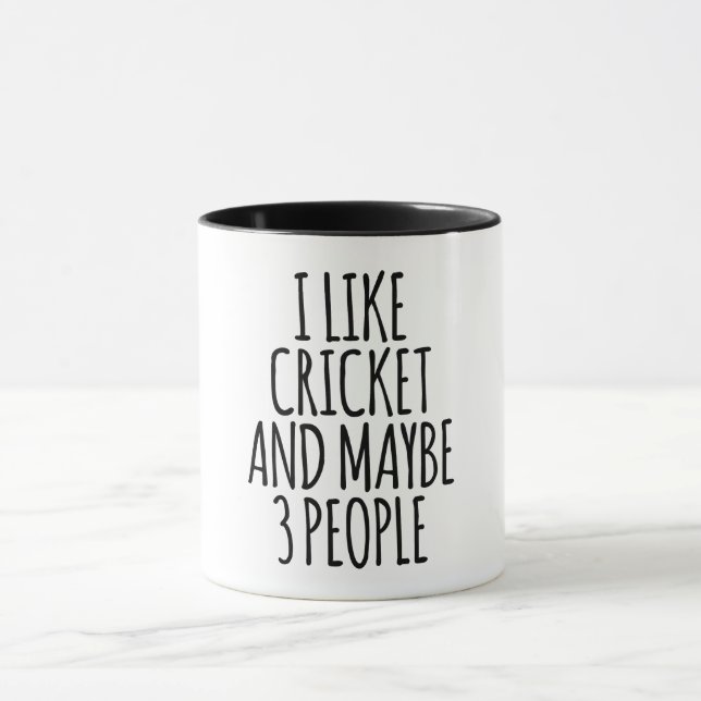 Caneca Eu Gosto De Cricket E Talvez 3 Pessoas (Centro)