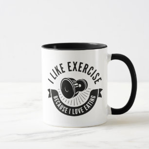 Caneca Eu Gosto de Exercícios
