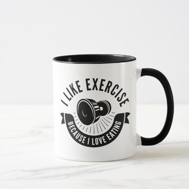 Caneca Eu Gosto de Exercícios (Direita)