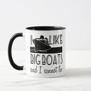 Caneca Eu Gosto De Grandes Barcos E Não Posso Mentir Cru