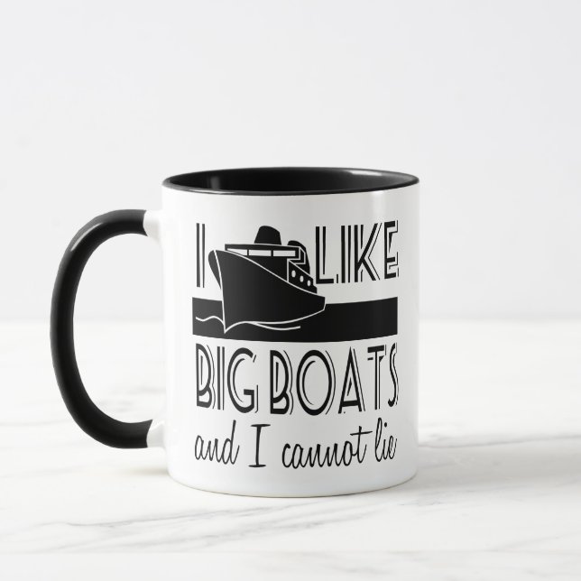 Caneca Eu Gosto De Grandes Barcos E Não Posso Mentir Cruz (Esquerda)