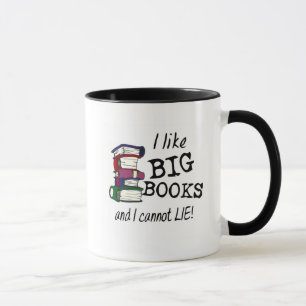 Caneca Eu gosto de LIVROS GRANDES e eu não posso