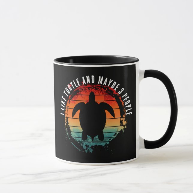 CANECA EU GOSTO DE TARTARUGA E TALVEZ 3 PESSOAS (Direita)