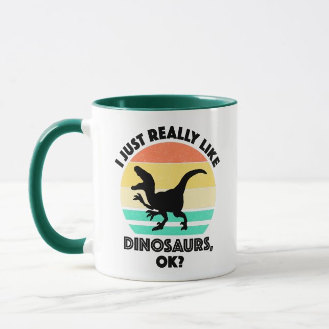 Caneca Eu Gosto Muito De Dinossauros, Ok? (Esquerda)