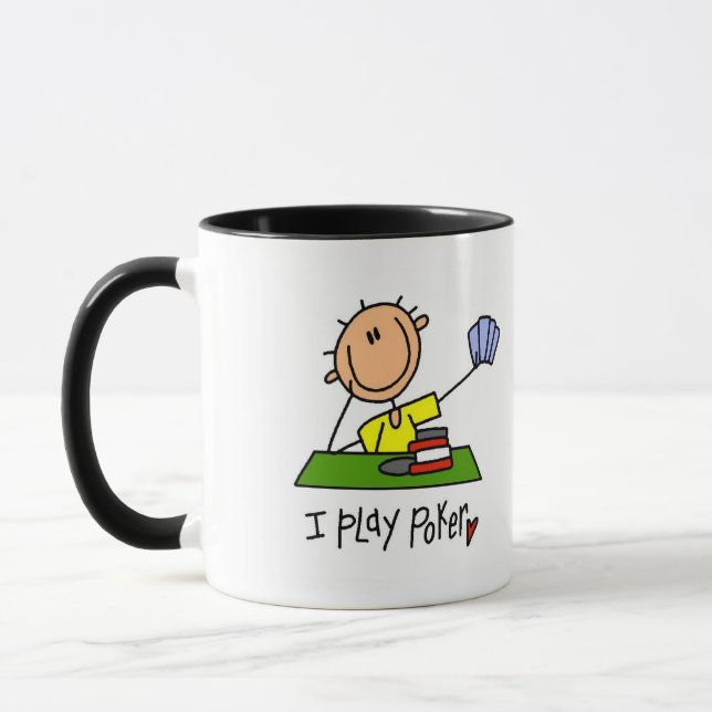 Caneca Eu Jogo Camisetas de Poker e Presentes (Esquerda)