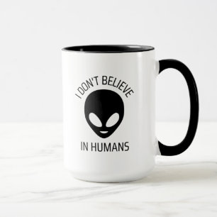 Caneca Eu não acredito em Mug de Café Humano