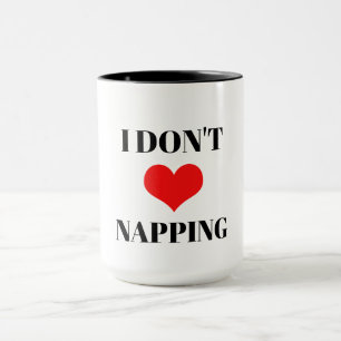 Caneca Eu Não Amo Cochilar Coração Engraçado Dia dos Namo
