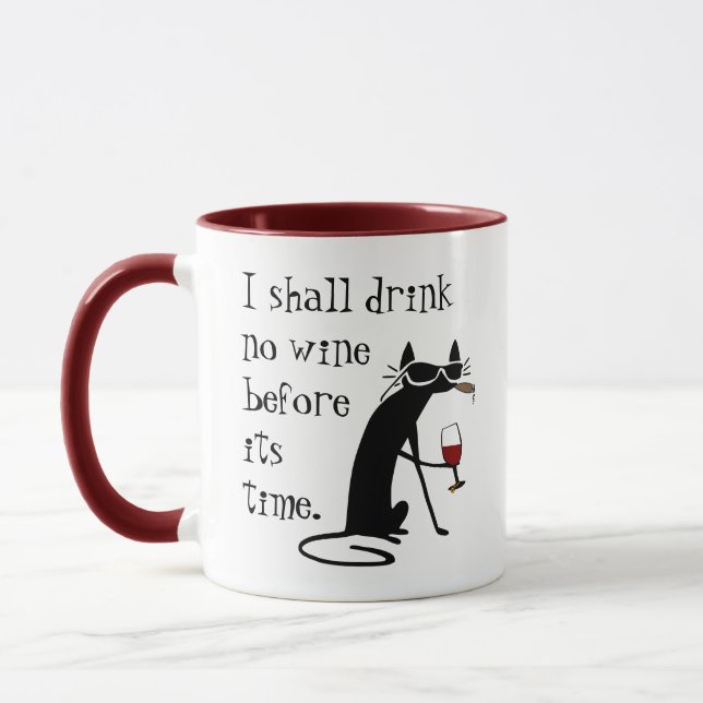 Caneca Eu Não Beberei Vinho Antes Da Hora (Esquerda)