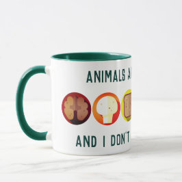Caneca Eu não como meus amigos - vegan's