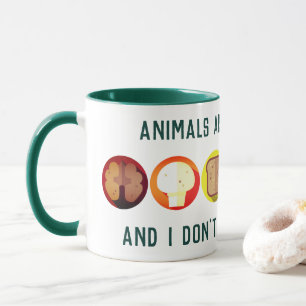 Caneca Eu não como meus amigos - vegan's