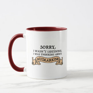 Caneca Eu não estava escutando que estava pensando sobre