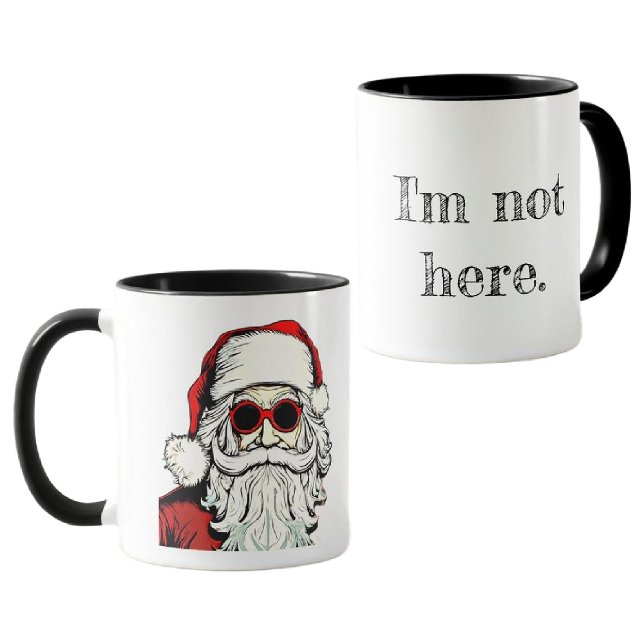 Caneca "Eu não estou aqui" WhIMSIGOTH HOLIDAY (Criador carregado)