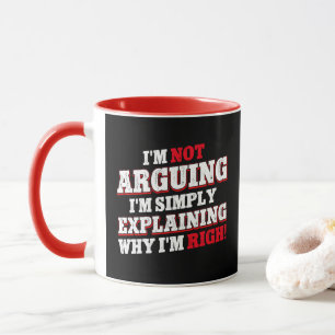 Caneca Eu não estou discutindo, estou apenas explicando p