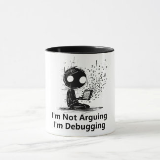 Caneca Eu não estou discutindo, estou depurando. Mug para